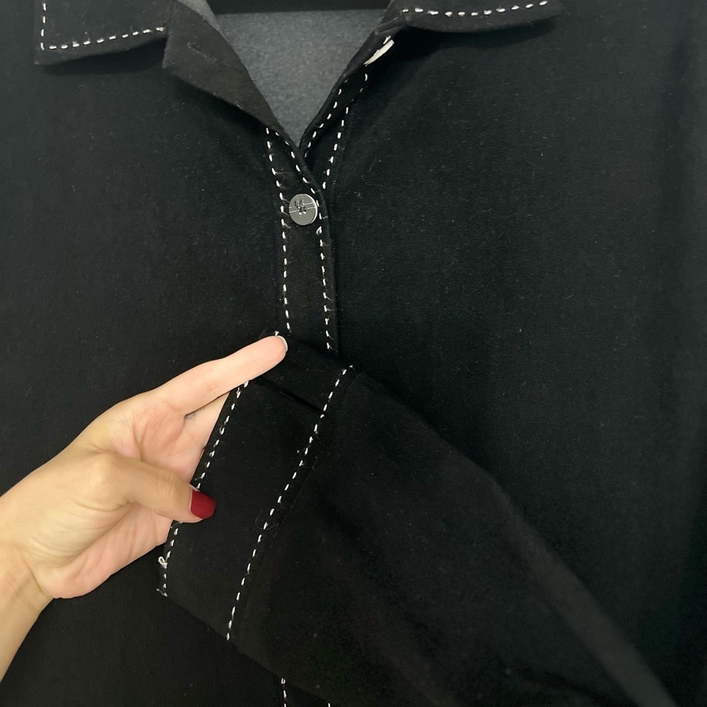 Bundle Set Vintage Black Fall Jacket Shacket Embr… - image 6